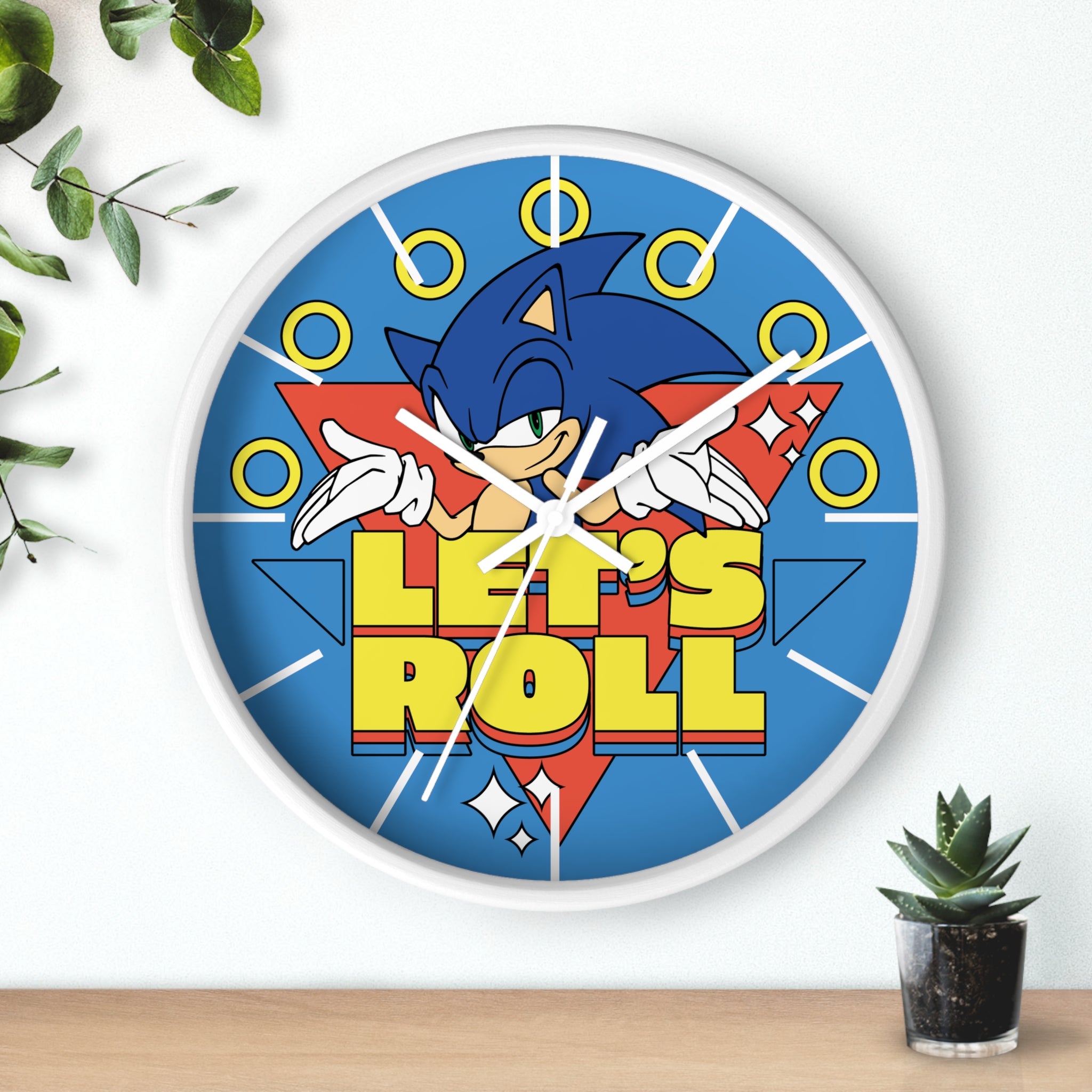 Sonic 'Let's Roll' Wall Clock – SEGA Licensed 10.75"