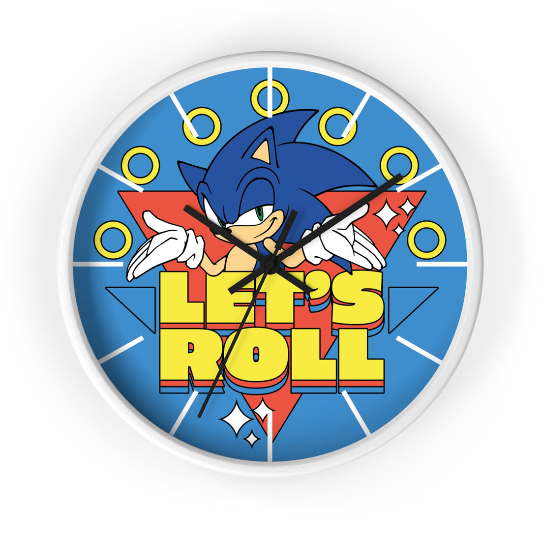 Sonic 'Let's Roll' Wall Clock – SEGA Licensed 10.75"