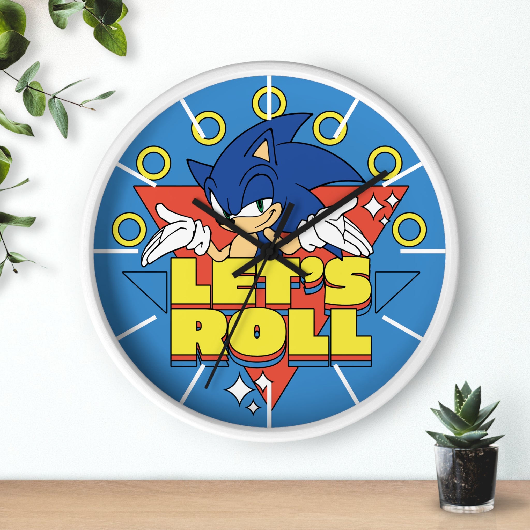 Sonic 'Let's Roll' Wall Clock – SEGA Licensed 10.75"