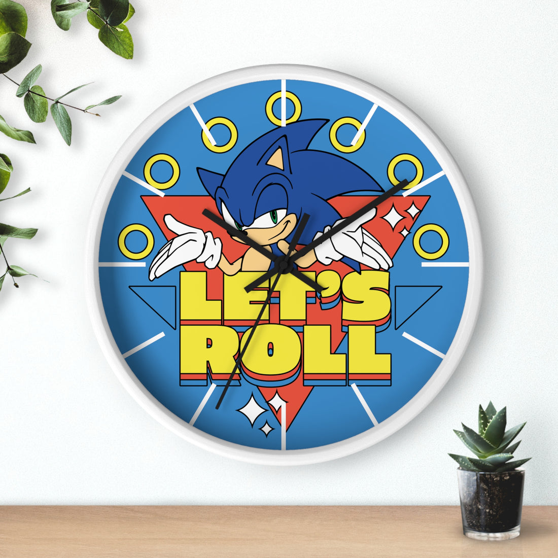 Sonic 'Let's Roll' Wall Clock – SEGA Licensed 10.75"